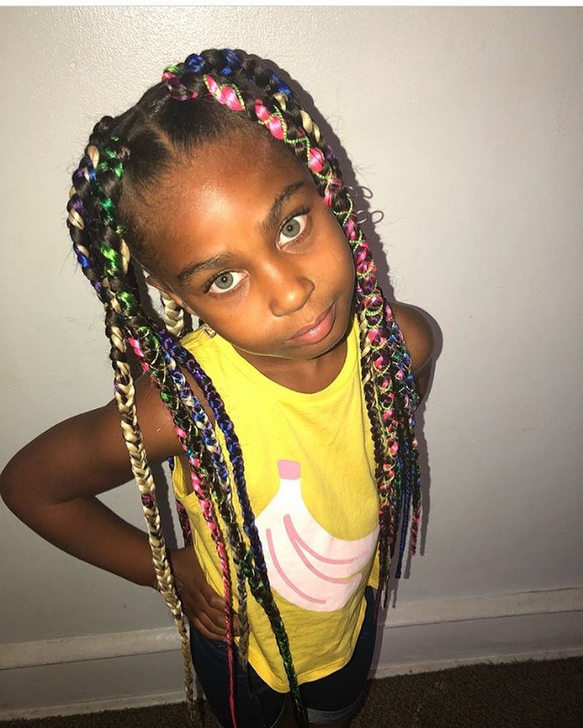 59 Cute Toddler Box Braids With Beads With New Style